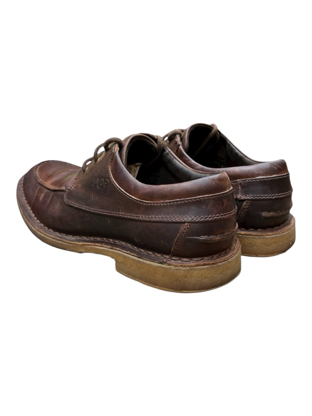 UGG Lace Brown Leather Oxford Shoes SZ 9